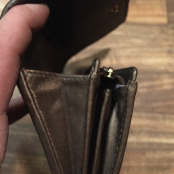 Coach Signature C Khaki and Tan Wallet - Picture 6 of 9
